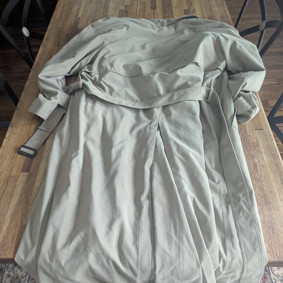 Men's Bill Blass Khaki Trench Coat w/ Wool Lining Size XL - Picture 4 of 11
